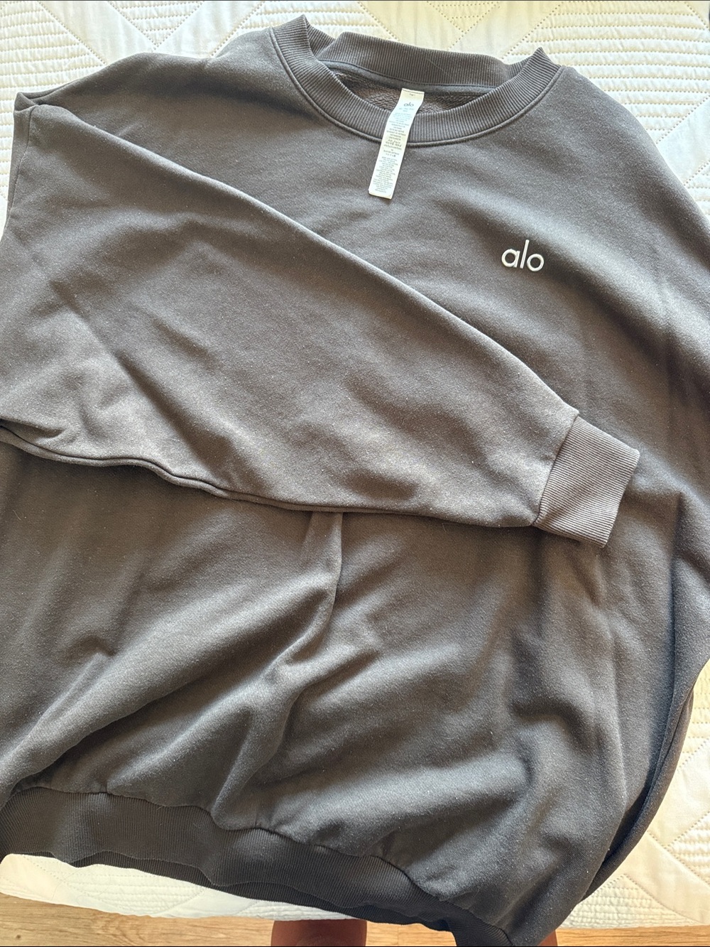 ALO Yoga Men's Crewneck Sweatshirt - Charcoal Gray